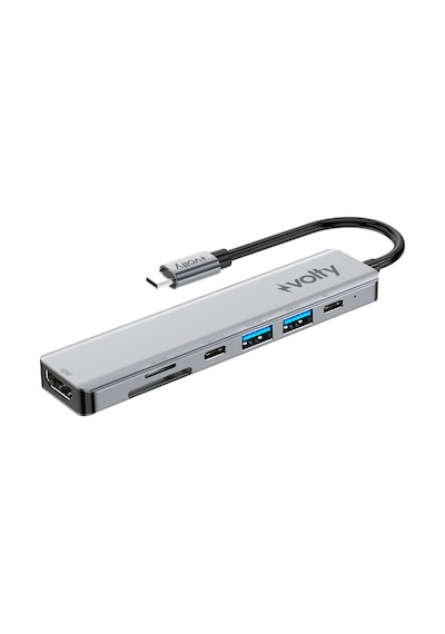 Type-c Çoğaltıcı Hub 7 İn 1 4k Hdmı, 100w Pd, Sd/tf, Usb 3.0, Alüminyum V0301004 Standart
