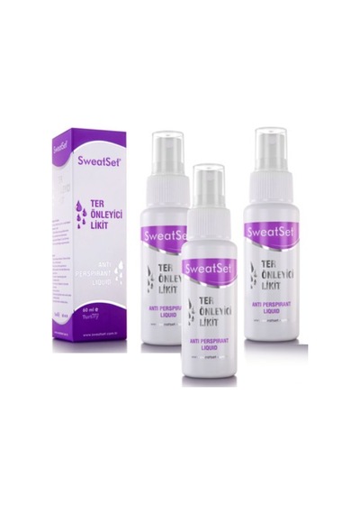 Sweatset Ter Önleyici Unisex Likit Sprey Deodorant 60 ML x 3