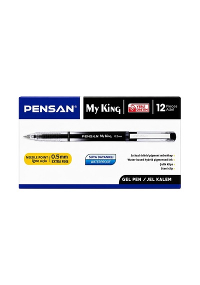 Tr My-king Jel Tükenmez Kalem 0.5mm Siyah 12li Genel