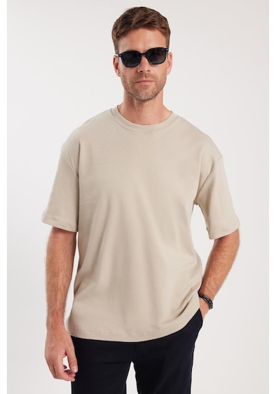 Tudors Unisex Oversize Geniş Kesim %100 Pamuk Yumuşak Dokulu Basic Bisiklet Yaka Taş Tişört-35177 Taş Tudors Unisex Oversize Geniş Kesim %100 Pamuk Yumuşak Dokulu Basic Bisiklet Yaka Taş Tişört-35177 Taş