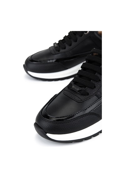 Tamer Tanca Kadın Hakiki Deri Siyah Sneakers & Spor Ayakkabı 1116 1868 Bn Ayk Y26 Syh/syh Yln Bsk