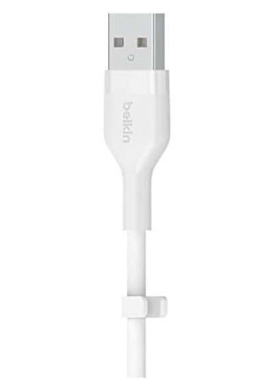 Silicone Usb-c - Usb-a Kablosu 2 M , İpad Pro, Galaxy S21, Ultra, Plus, 20, Ve Diğer Aygıtlar İçin Usb-ıf Onaylı Usb-c Şarj Kablosu - Beyaz