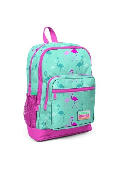 Yeşil Pembe Flamingo Çok Renkli
