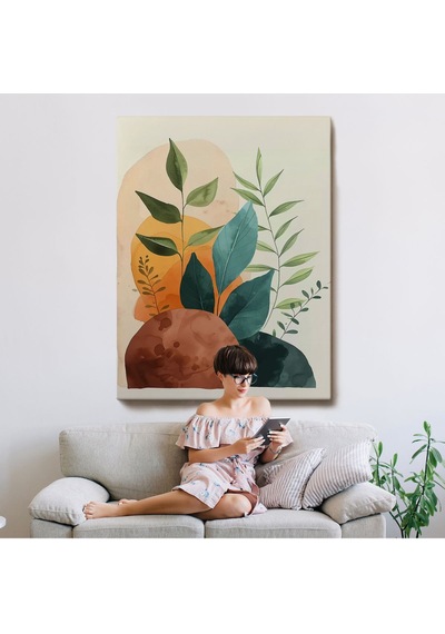 Miyrem^ Canvas Serie İskandinav Tarzı Soft Çiiçekler Tablo-7590