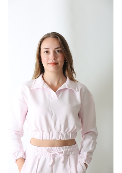 Nature The Brand Kadın Pembe Oversize Sweatshirt - %100 Pamuk Günlük Giyim Pembe