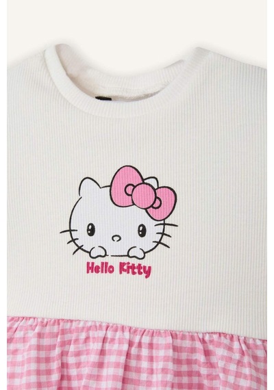 Defacto Hello Kıtty Fitilli Kaşkorse Elbise Kız Bebek H1208a526smer105 Ekru-er105
