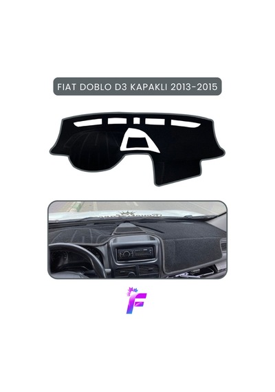 Fıat Doblo D3 2013-2015 Kapaklı Uyumlu Torpido Örtüsü Araca Özel Üretim Kolay Montaj Tb8 Gri