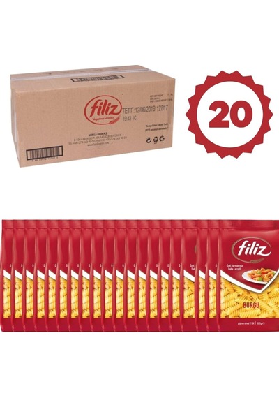 Filiz Burgu Makarna 500gr 1 Kolix20 Adet