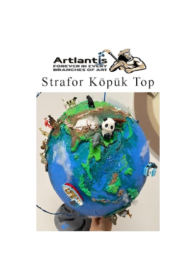 Strafor Köpük Top 20 Cm 3 Adet Köpük Top Küre Toplar Yuvarlak Strafor Köpük Top Okul Deney Hobi Sanat