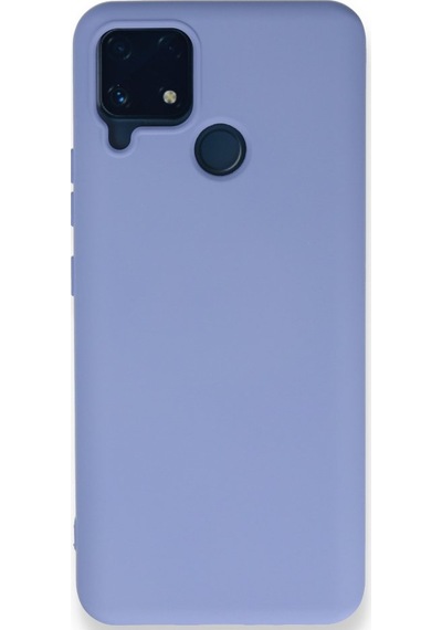 Realme C25 İçi Kadife Kaplı Esnek Silikon Kapak Ryc/ Nano Lansman Lila