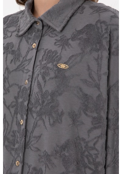 U.s. Polo Assn. Kadın Gri Gömlek Örme 50298166-vr024 Gri