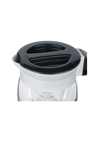 Kapaklı Sügeçli Cam  Su Şişesi 1500 Ml.cam Sürahi Siyah Lacivert
