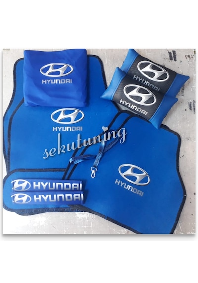 Hyundai,Halı Pasps,Kılıf,Deri Yastık,Kemer Ped,Ayna Ipi -Siyah