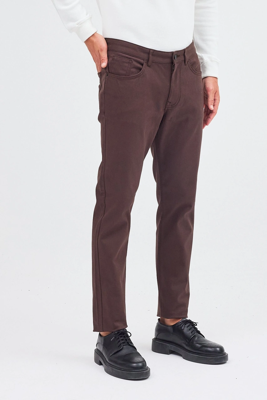 İmza Sütlü Kahverengi 5 Cep Düz Paça Pamuklu Slim Fit 5 Cep Casual Pantolon 1003255154 - Sütlü Kahverengi İmza Sütlü Kahverengi 5 Cep Düz Paça Pamuklu Slim Fit 5 Cep Casual Pantolon 1003255154 - Sütlü Kahverengi
