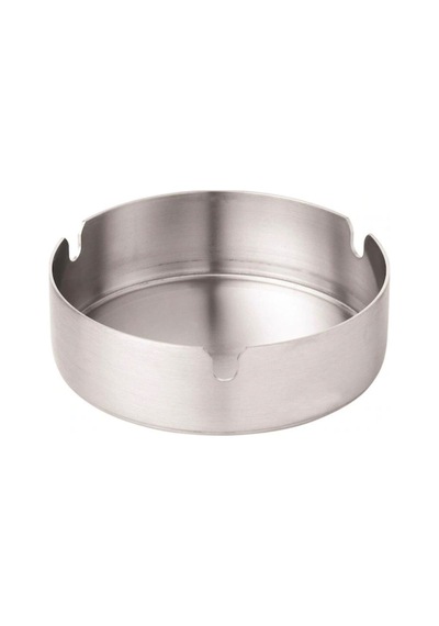 Metal Kül Tablası Küçük Boy Metal Gri Yuvarlak