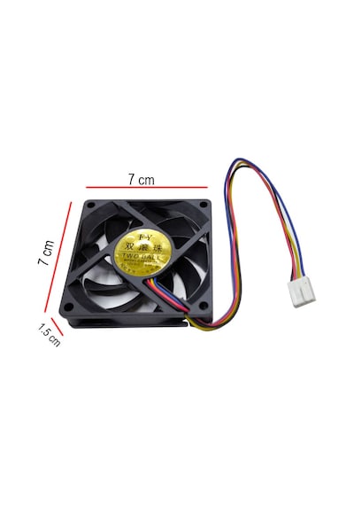 7 Cm 12v 4 Pinli Fan 7cmx7cmx1.5cm 12v 7cm Fan