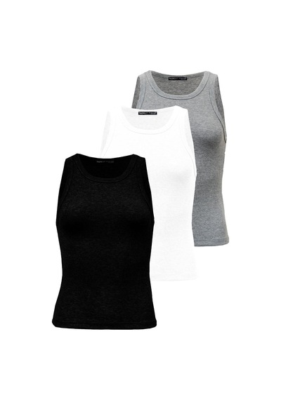 Madmext 3'lü Paket Gri-beyaz-siyah Regular Kesim Fitilli Atlet Mg2428 Gri/siyah/beyaz Madmext 3'lü Paket Gri-beyaz-siyah Regular Kesim Fitilli Atlet Mg2428 Gri/siyah/beyaz