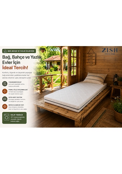 Eco Comfort 12 Cm Yıkanabilir Kılıflı Sünger Yatak Yer, Misafir, Kamp Ve Karavan Yatağı, Şilte 8 Cm 24 Dns Orta Sert + 2 Cm 24 Dns Hyper Soft Tamzara Kumaş, Koruyucu Süprem Eco Comfort 12 Cm Yıkanabilir Kılıflı Sünger Yatak Yer, Misafir, Kamp Ve Karavan Yatağı, Şilte 8 Cm 24 Dns Orta Sert + 2 Cm 24 Dns Hyper Soft Tamzara Kumaş, Koruyucu Süprem