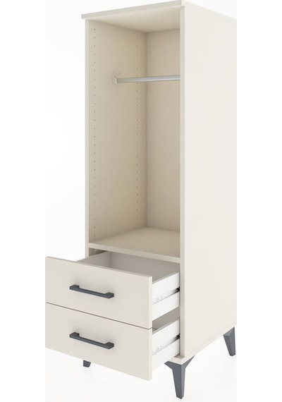 Hyperion Dolap Tek Raflı Tek Çekmeceli Tek Askılı 44x44x134 Aytaşı-aytaşı Aytası