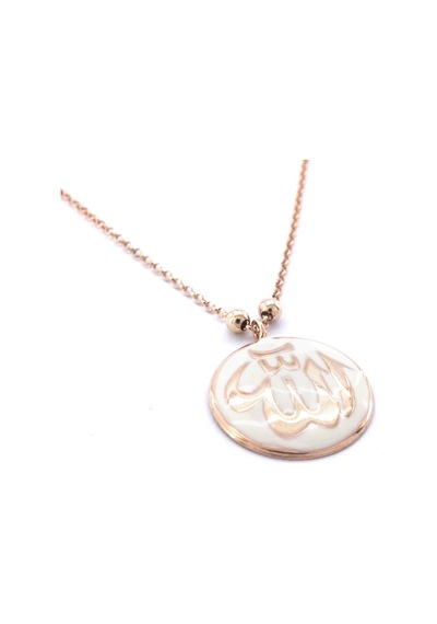 Ferizz Rose Allah Yazılı Gümüş Kolye Gk-291