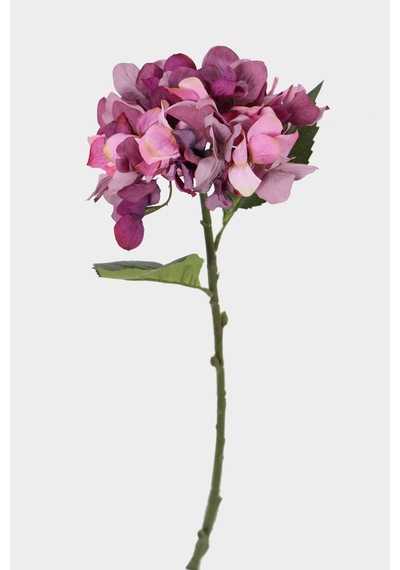 Yapay Tek Dal Pastel Ortanca Dalı 58 Cm Mor Mor