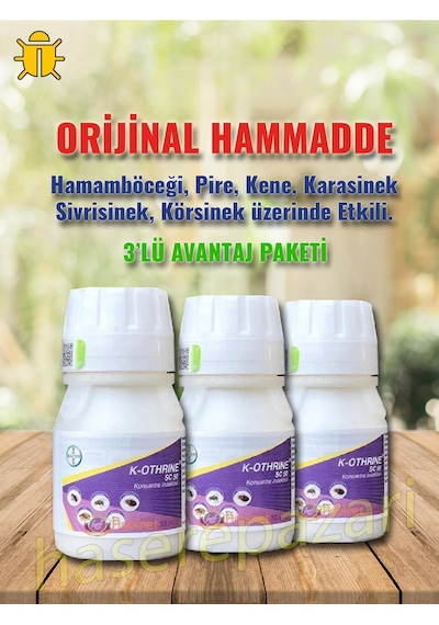 Bayer K-othrine Sc50 Konsantre Genel Haşere 3 x 50 ML