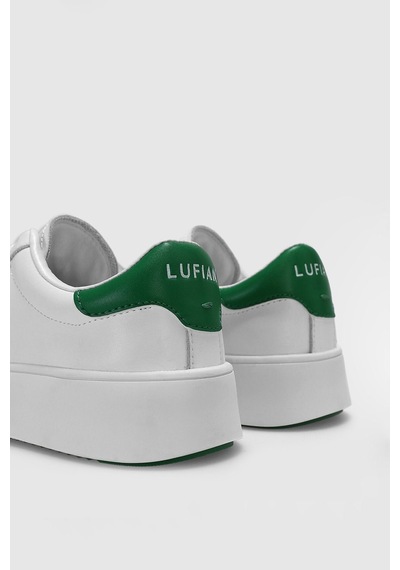 Lufian 121230053 Adel Beyaz-yeşil Kadın Günlük Sneaker Beyaz - Yeşil