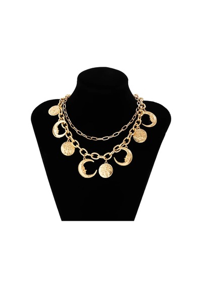 Girift Vintage Ylena 2'li Katmanlı Kolye Gold