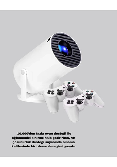 Kablosuz Projeksiyon Cihazı 4k Destekli Hdmı Usb Oyun Uyumlu 47507944