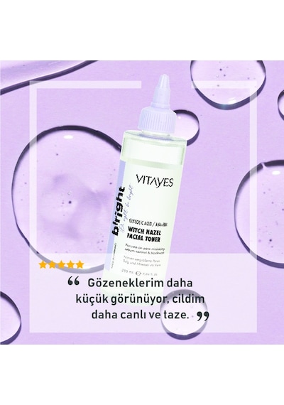 Vitayes Gözenek Sıkılaştırıcı ve Akne Karşıtı Canlandırıcı Tonik 200 ML