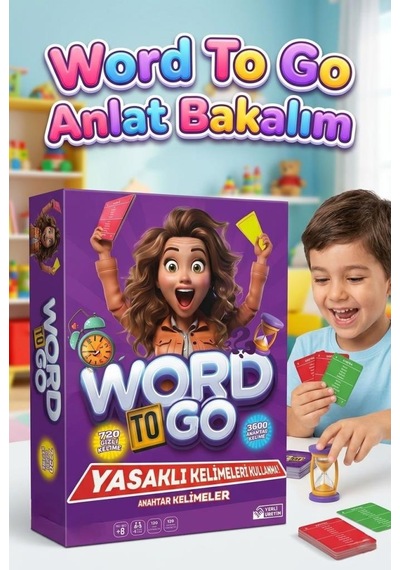 Word To Go 720 Gizli Kelimeli 3600 Anahtar Kelimeli 260 Kartlı Eğitici 4+ Kişilik Aile Kutu Oyunu