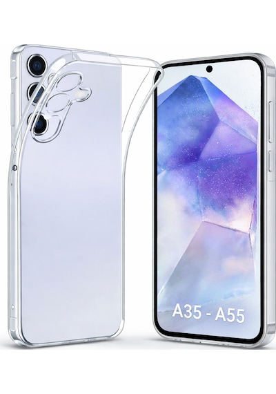 Samsung Uyumlu Galaxy A35 A55 5g Kılıf Şeffaf Kamera Korumalı 3d
