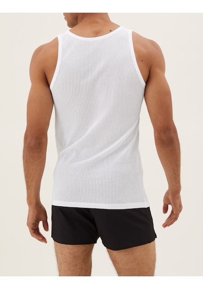 Marks & Spencer Saf Pamuklu 3'lü Atlet Seti T14007210d Beyaz