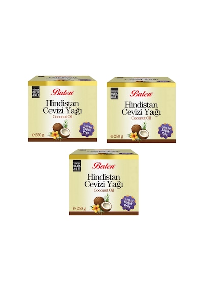 Balen Hindistan Cevizi Yağı 3 x 250 G