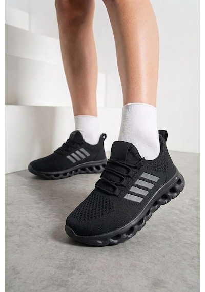 Nstil Unisex Spor Ayakkabı Şeritli Bağcıksız Hava Alan Ultra Rahat Hafif Taban Sneaker 125 Siyah Nstil Unisex Spor Ayakkabı Şeritli Bağcıksız Hava Alan Ultra Rahat Hafif Taban Sneaker 125 Siyah