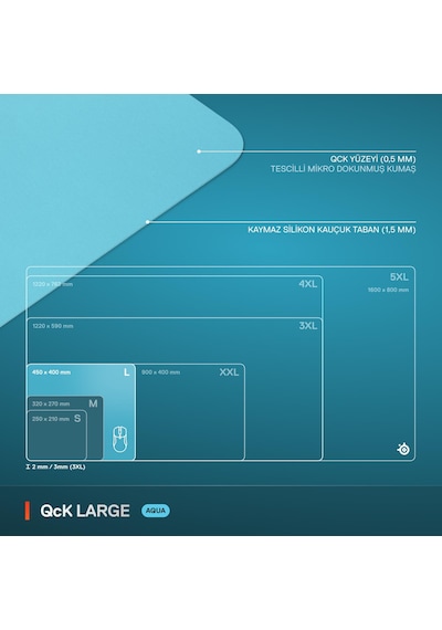 Steelseries Qck Large Gaming Oyuncu Mouse Pad - Mavi