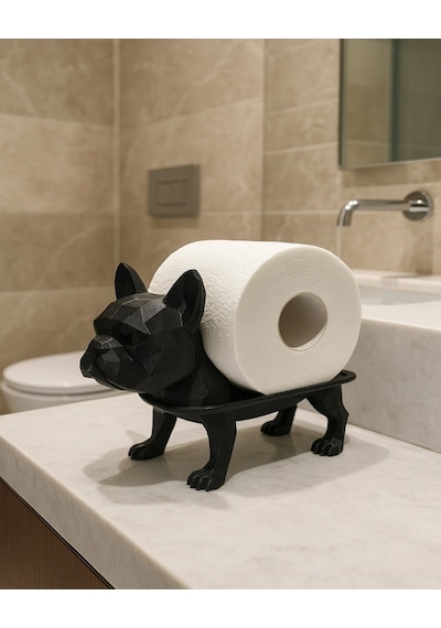 Dekoratif Tuvalet Kağıdı Pratik Ev Dekorasyon Bulldog Tuvalet Tasarım 14 X 12 Cm