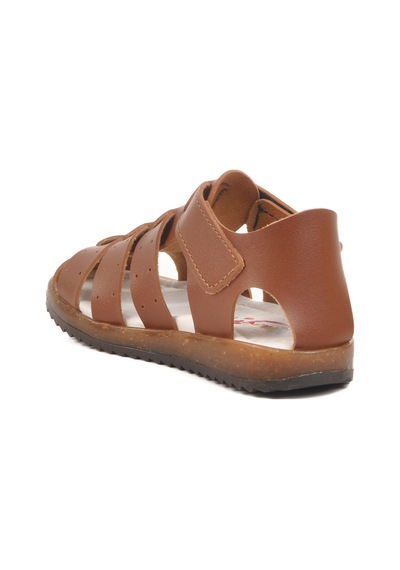 Ayakmod Taba Cırtlı Hafif Unisex Çocuk Sandalet 17370 B Taba