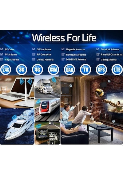 2.4GHz Wi-Fi Anteni 2dBi 11cm SMA Erkek Wifi Modem 50ohm Anten