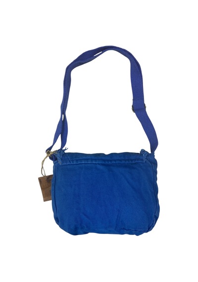 Old Cotton Cargo Vintage Küçük Salaş Unisex Günlük Çapraz Postacı Çantası S Boy 26x20cm Mavi