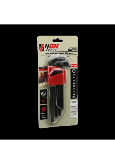 Jenerik Alyan Anahtar Takımı 9'lu Siyah Uzun 180 Mm