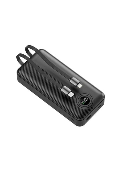 W4 Powerbank, 20.000mah, 22.5w Hızlı Şarj, Type-c Ve Lightning Dahili Kablolu, Pd, Led Göstergeli, 4 Port, Dca0068
