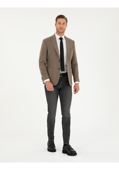 Pierre Cardin Kahverengi Slim Fit Ceket 50293351-vr029