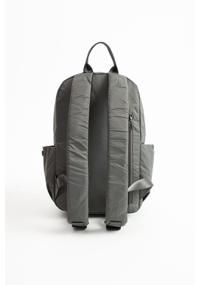 Özer-6032 Sanmorris Unisex Suya Dayanıklı Paraşüt Kumaş 5 Bölmeli Laptop Bölmeli Seyahat Ve Okul Çantası Gri - Koyu Gri