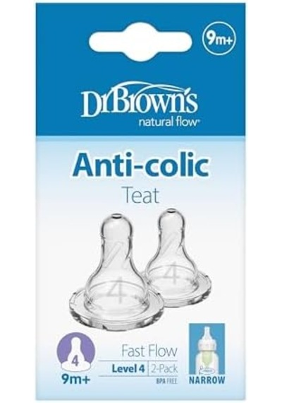 4. Seviye Dar Ağız Silikon Biberon Emziği, İkili Paket