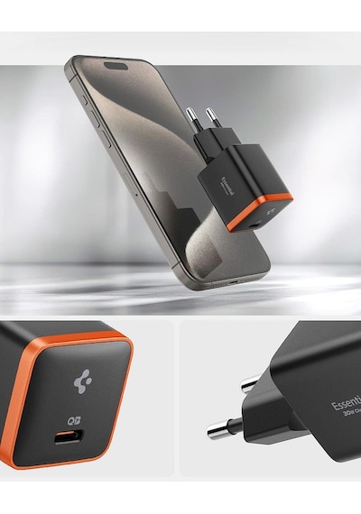 30w Usb-c Mini Hızlı Şarj Aleti Samsung Uyumlu Pps Gan Destekli Akım Korumalı Güç Adaptörü Type-c Black