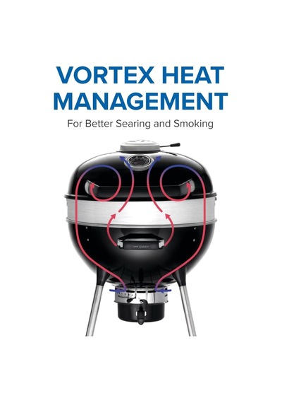 Tr Pro 18 İnç Kömür Kettle Grill - Pro18k-leg-3 - Siyah, Paslanmaz Çelik Ara Halka, 1540 Cm² Pişirme Alanı, Sağl Genel