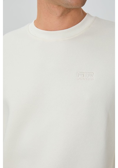 Air Jones Tommy Life Omar Ekru Şardonlu Erkek Sweatshirt - 88137 Ekru