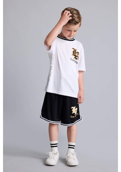 Defacto Nba Los Angales Lakers Lisanslı Mesh Forma Kumaş 2li Mor Beyaz Takım Erkek Çocuk G9920a826hswt36 Beyaz-wt36