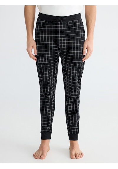 Lc Waikiki Lc Waıkıkı Siyah Standart Kalıp Ekose Desenli Erkek Pijama Alt